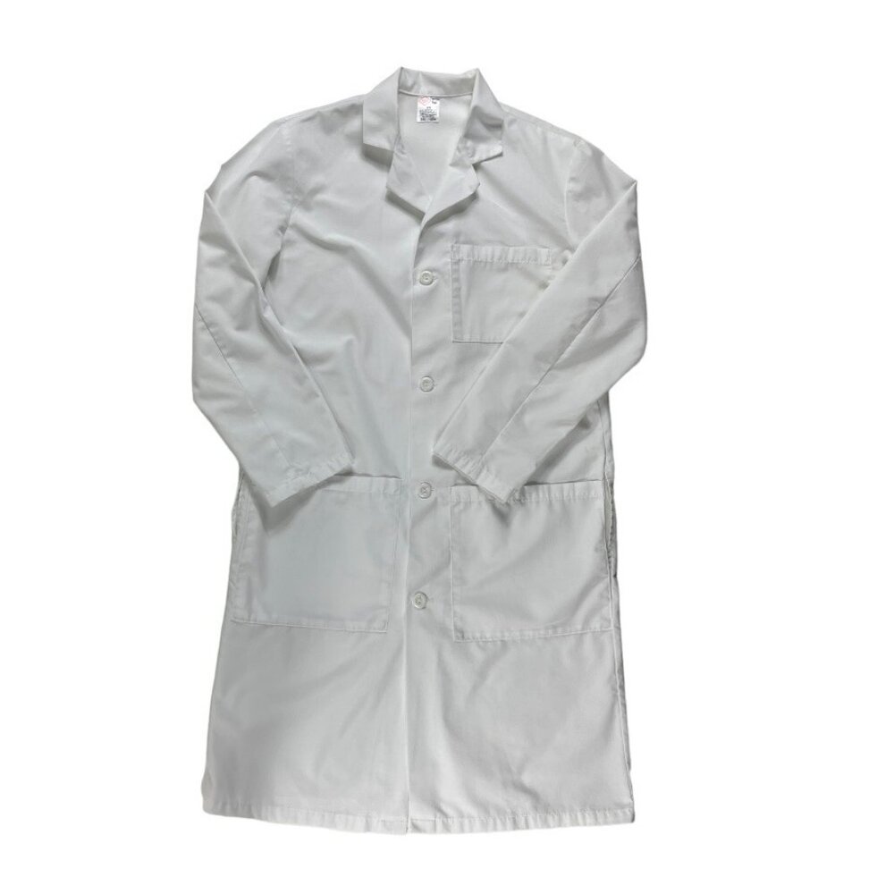 Fashion Seal White Lab Coat White Long Lab Coat Pockets Size XS Oversized
